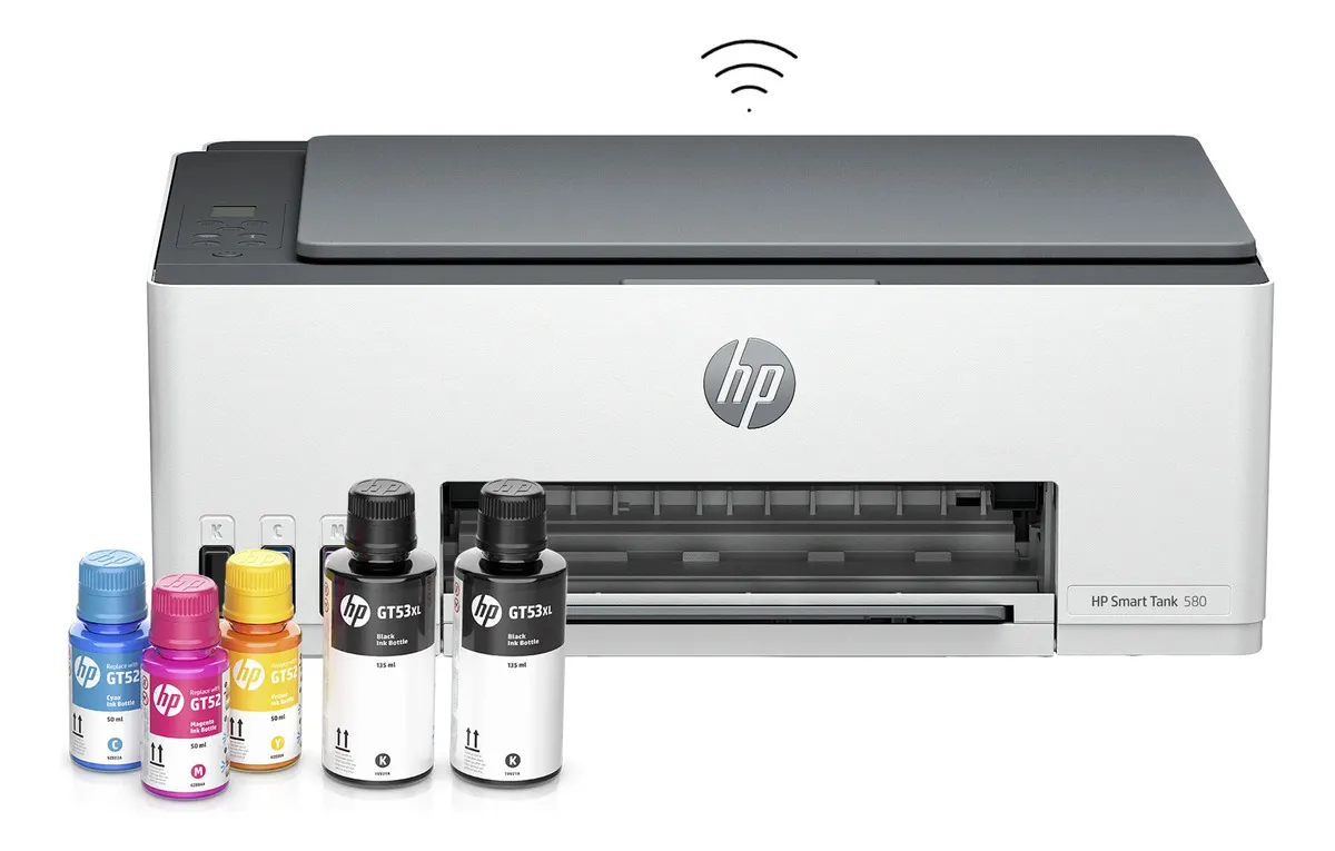 Impresora Multifuncional HP Smart Tank 580 Sistema Continuo Wi-Fi
